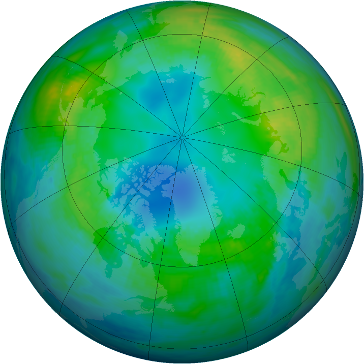 Arctic ozone map for 01 November 1982